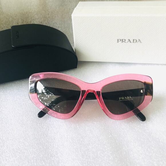 Prada Designer Cat Eye Sunglasses – Pink Havana Frames - Picture 3 of 11